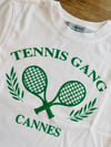 Tee shirt coton blanc  tennis gang KIDS