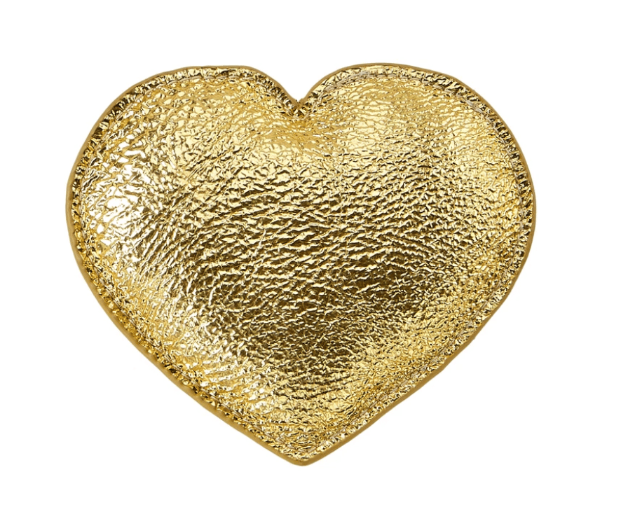 Image of Gold Heart Paperweight