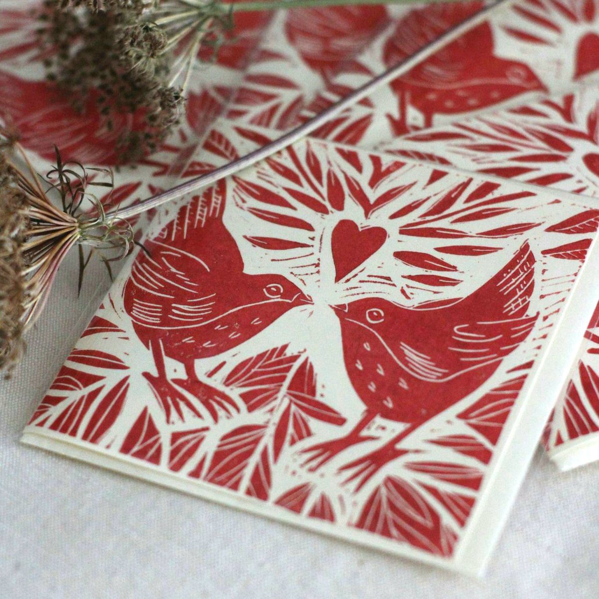 Image of Love birds 4x4 in card