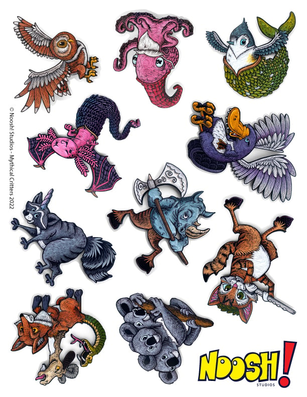 Mythical Critters Sticker Sheet