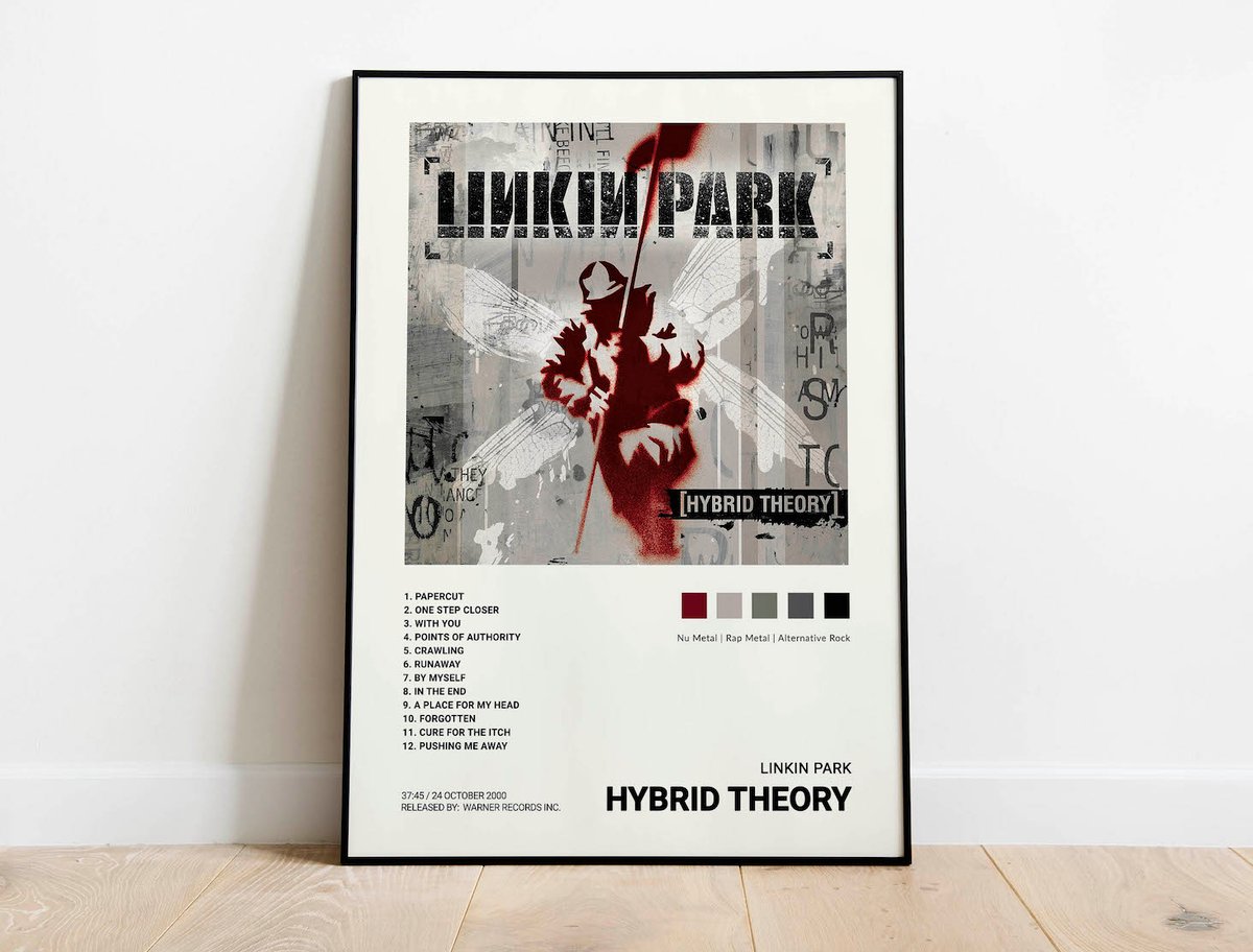 Gentleman Handel enkel Linkin Park - Hybrid Theory Album Cover Poster | Architeg Prints