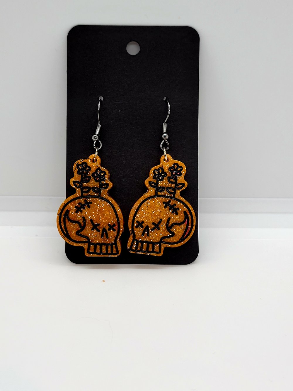 Image of Orange Flower Skull