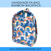 Image 1 of Handmade Rainbow Unicorn Ita-bag Backpack