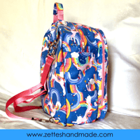 Image 3 of Handmade Rainbow Unicorn Ita-bag Backpack