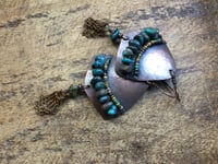 Image 5 of Turquoise copper earrings n.451