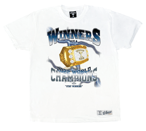 Image of 22' WORLD CHAMPS WHITE GARM. DYED TEE