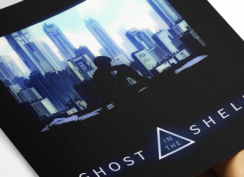 Ghost in the Shell Major Anime Movie Poster Silk Print Art 36x18 SIGNED Mondo