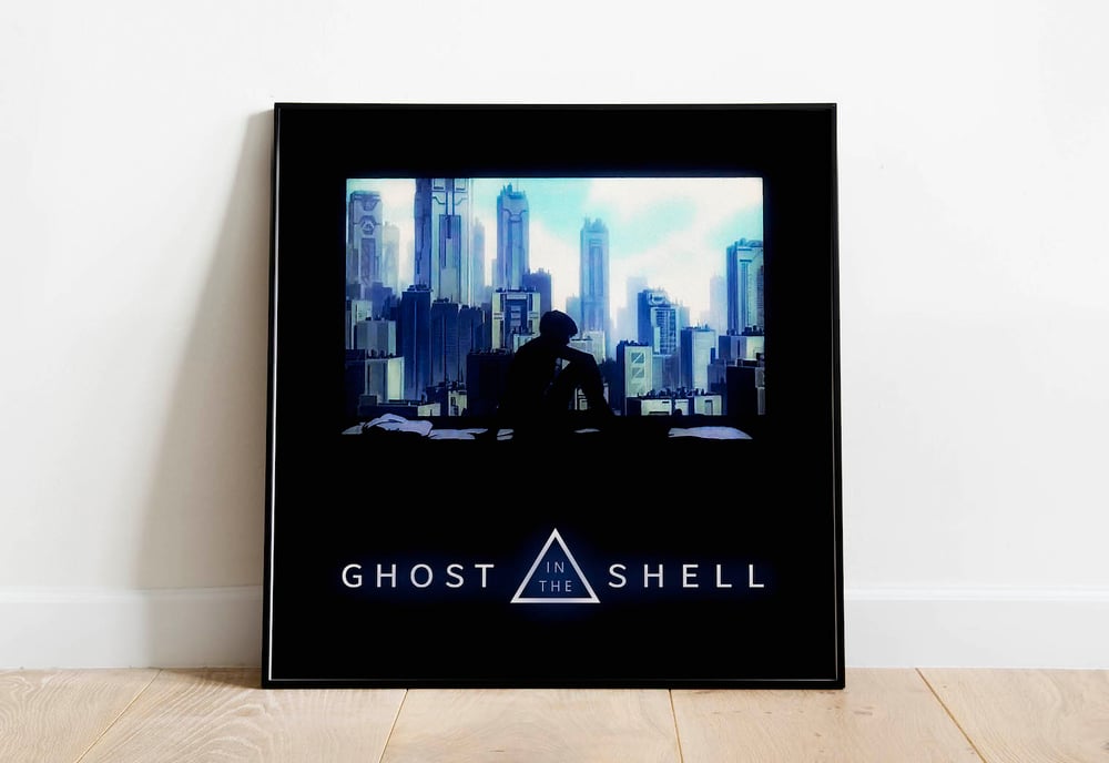 Ghost in the Shell Anime Poster, Square Print