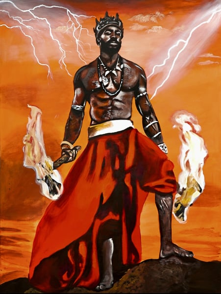 Image of "Ode to Shango" Canvas Print