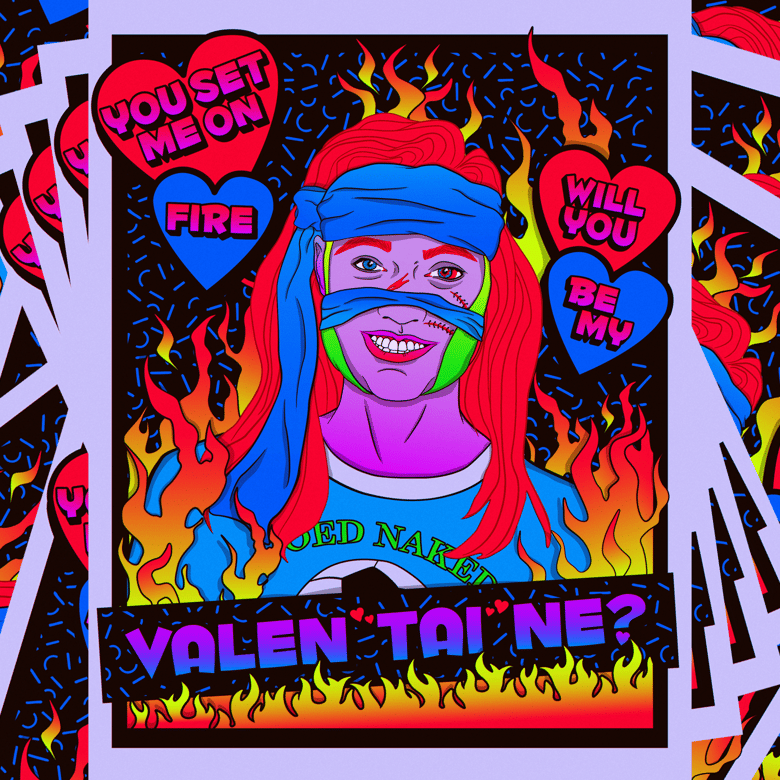 Image of You Set Me on Fire Valen"tai"ne Card