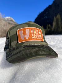 Image 2 of Wild & Scenic Binoculars Logo Camo Hat LAST ONE!