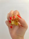 MINI PADLOCK HOOP EARRINGS
