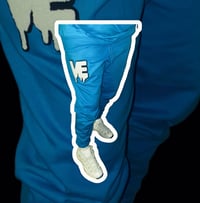 Image 4 of Aqua Blue Unisex VE Drip Patch Sweatsuit
