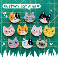 Custom cat clay pins