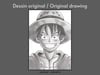 Luffy - Dessin Original - Fanart - A5