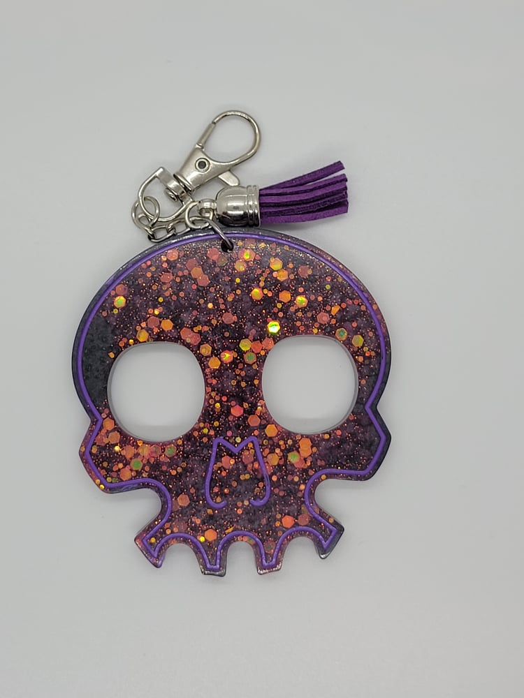 Image of Starry Night Skull Self-defense Keychain (Small)