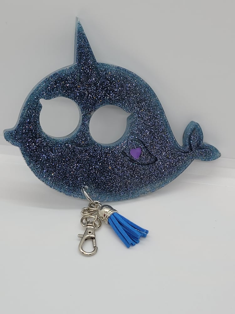 Image of Hidden Lavender Narwhal Self-defense Keychain
