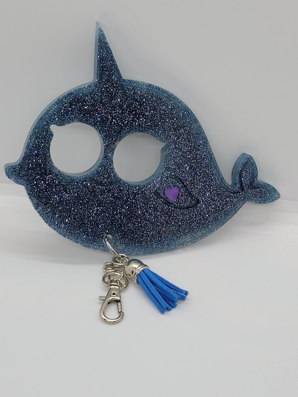 Image of Hidden Lavender Narwhal Self-defense Keychain