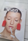 RDEČI uhani GOTIK .3 // steel RED earrings GOTIK .3