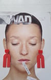 RDEČI uhani GOTIK .6 // steel RED earrings GOTIK .6