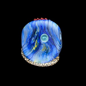 Image of XL. Intense Tawny Tan Rooster - Flamework Glass Sculpture Bead