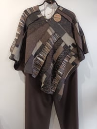 Image 3 of fabric collage poncho