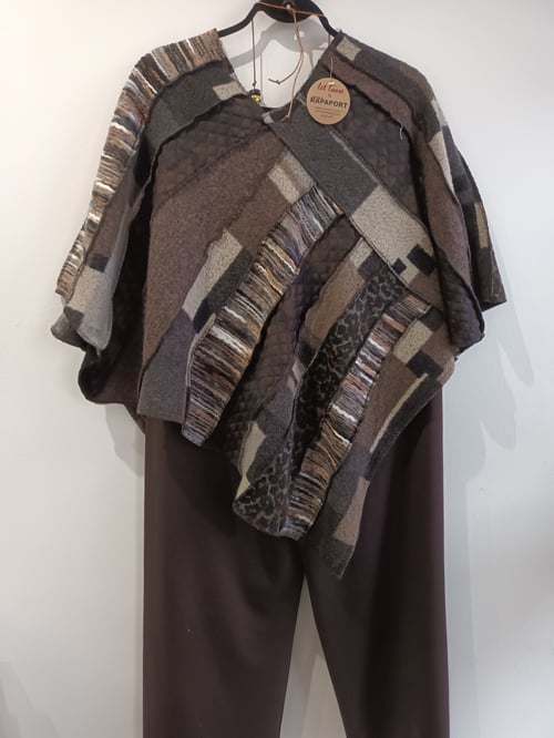 Image of fabric collage poncho