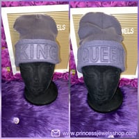 Image 1 of King & Queen Beanie Hats 