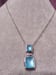 Image of STERLING SILVER BABY BLUE TOPAZ PENDANT NECKLACE