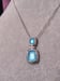 Image of STERLING SILVER BABY BLUE TOPAZ PENDANT NECKLACE