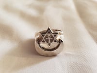 Vintage Large Silver Nuwaubian Ring 925