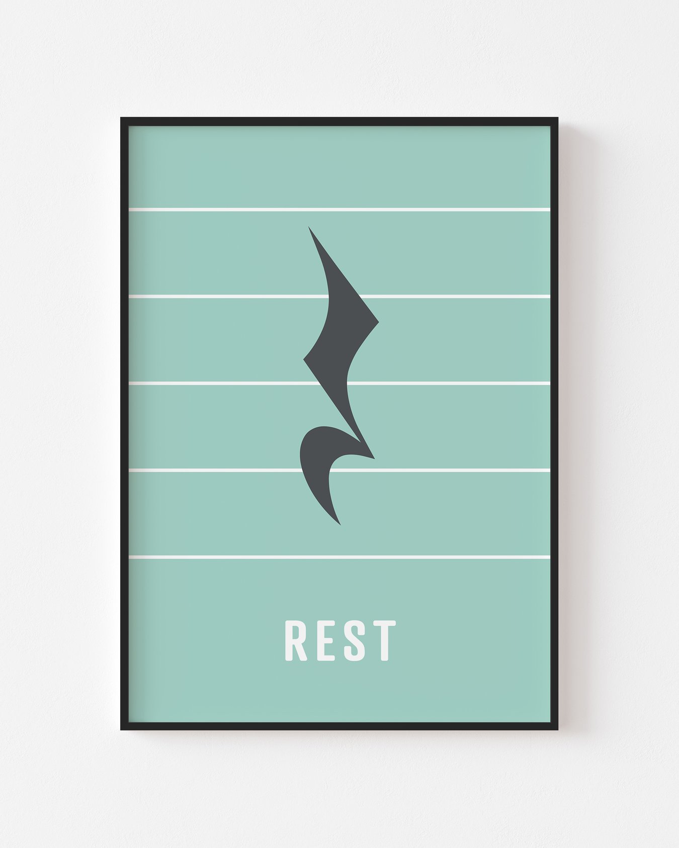 Image of Rest Note Print - Crotchet