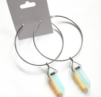 Image 2 of Opalite goddess hoops