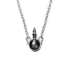 Perfume bottle necklace in sterling silver