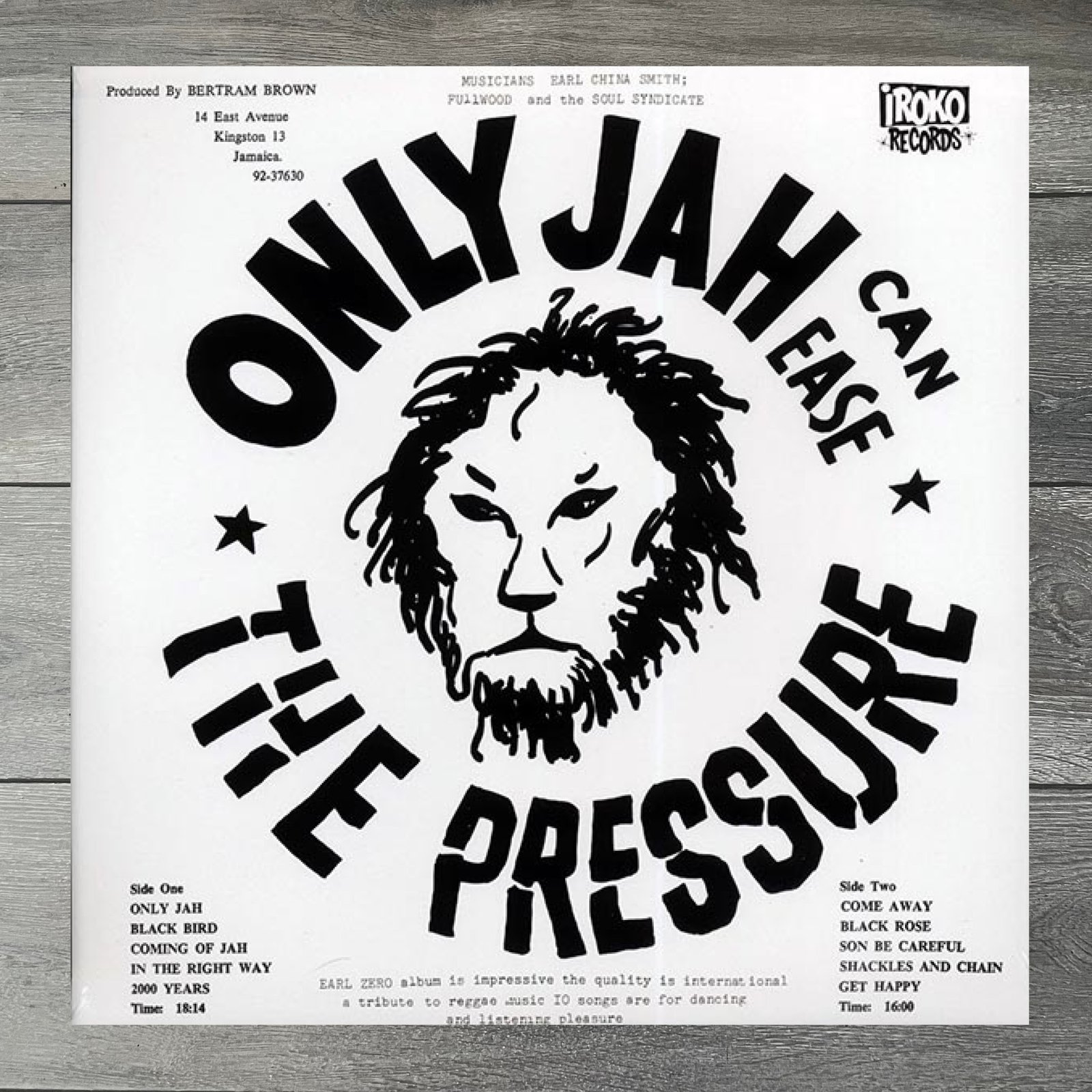 欧7” Earl Zero Only Jah / Only Jah Dub TRSEL5 Earl Love/Top Rankin /00048 Earl Zero - Only Jah Can Ease The Pressure Vinyl LP | Cali Vibes