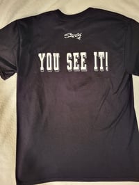 Image 2 of "I GOT THAT FED LOOK FACE" - Black Tee - Circle