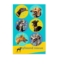 Greyhound Rescue Sticker Sheet