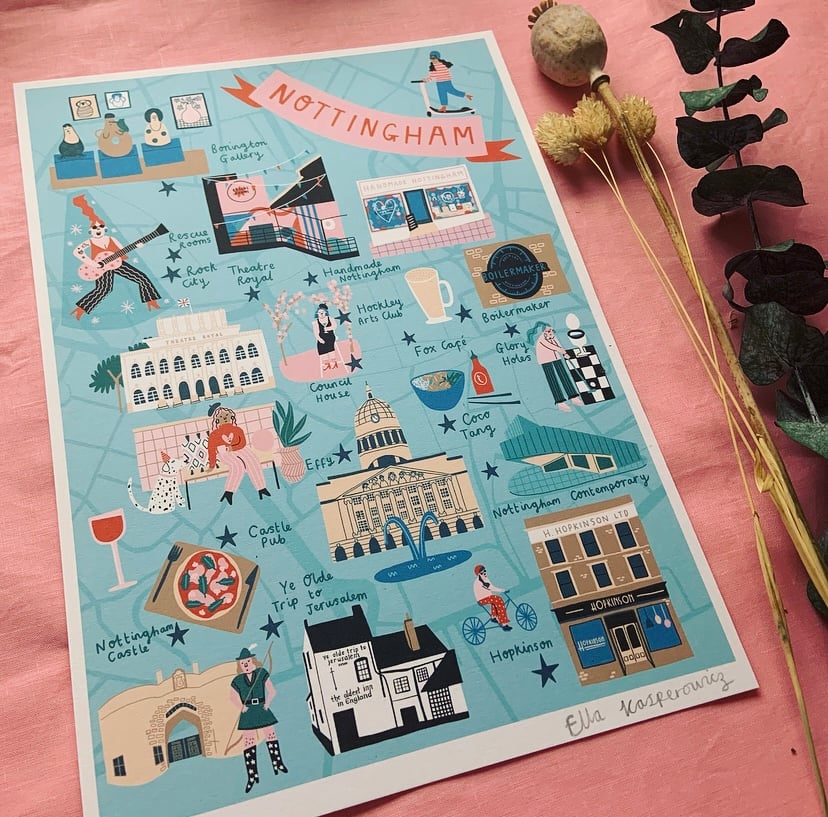 Image of *SUPER SECONDS* Nottingham Map