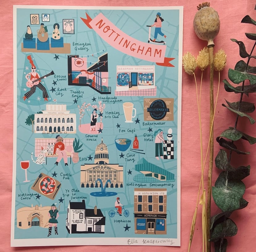 Image of *SUPER SECONDS* Nottingham Map