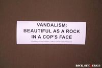 Image 2 of Kurt Cobain guitar sticker vinyl decal Nirvana "Vandalism as Beautiful as a rock in a cops's face"