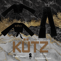Image 2 of KüTz Gold Stone Tie Top + Bell Bottoms Set