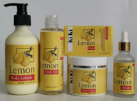 Natural Organic Lemon Skincare Face Bleaching Cream Lightening Body Lotion Oil Whitening Soap VC Ser