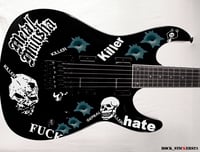 Image 3 of Jeff Hanneman guitar vinyl stickers Killer ESP Slayer metal band signature decal Full Set 18