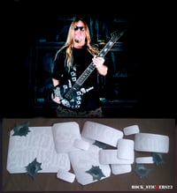 Image 1 of Jeff Hanneman guitar vinyl stickers Killer ESP Slayer metal band signature decal Full Set 18