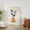 Bohemian Art Print Poster No 08 - Vase of Flowers