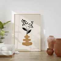 Image 2 of Bohemian Art Print Poster No 08 - Vase of Flowers