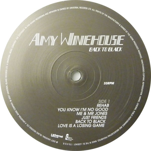 Amy Winehouse ‎– Back To Black, VINYL LP