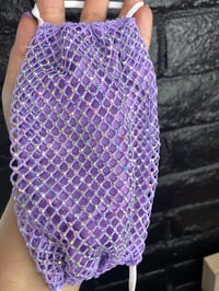 Image 4 of Lilac rhinestone face mask 