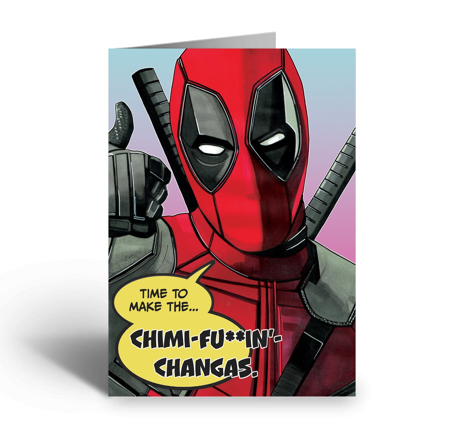 Deadpool 'Chimichangas' Greetings Card with Envelope (C6 Size)