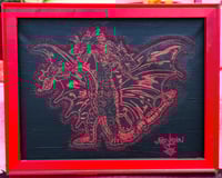 Image 2 of MV original 3 Headed Ghidorah set of 6 acrylic on canvas